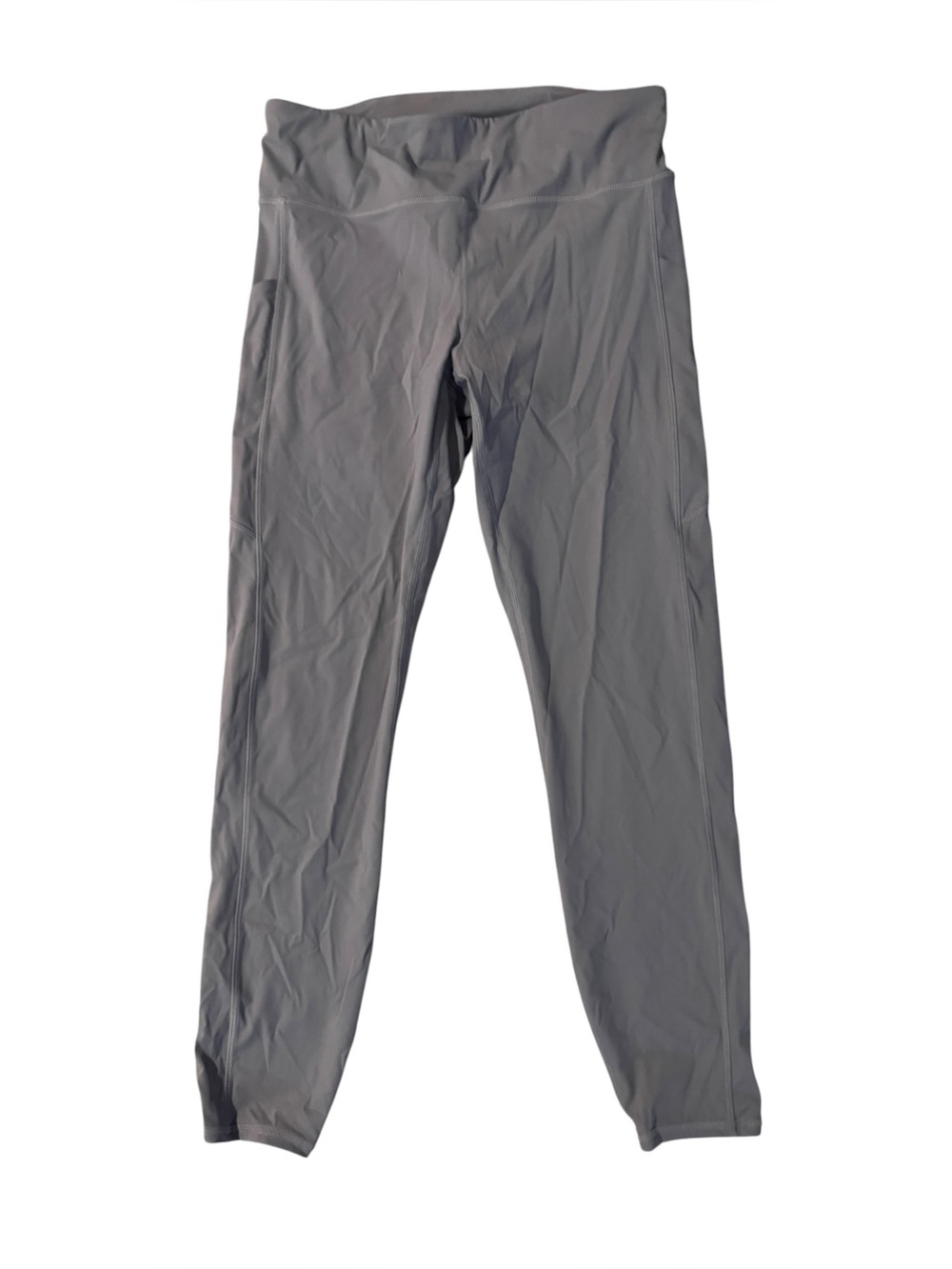 Vuori Stride Legging Women's Size Large Gray Side Leg Pockets 7/8 Length VW429